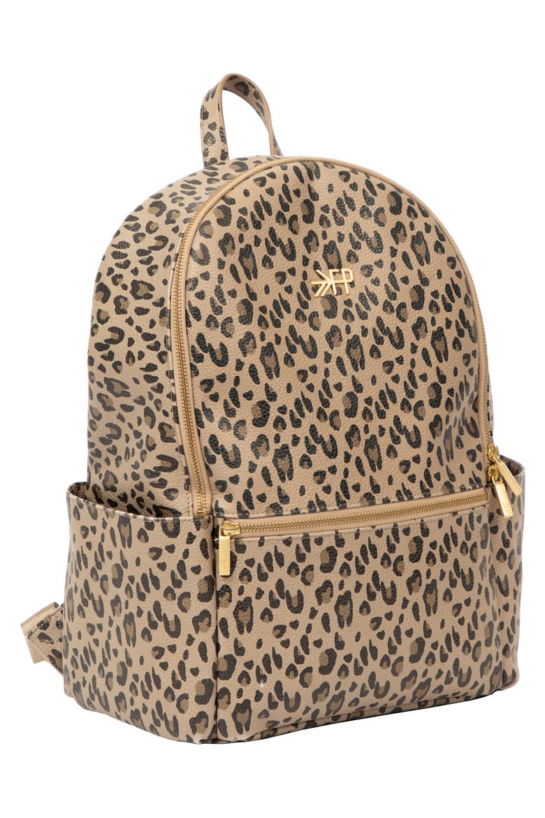 Classic City Pack Faux Leather Diaper Bag, Alternate, color, LEOPARD