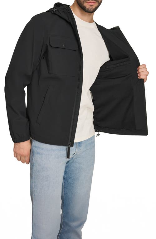 Levi's Hooded Rain Jacket In Black