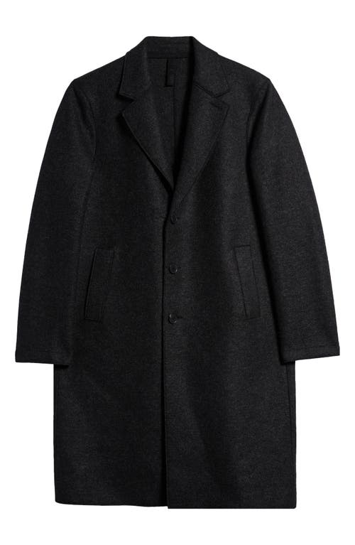 Harris Wharf London Pressed Wool Overcoat in Anthracite 