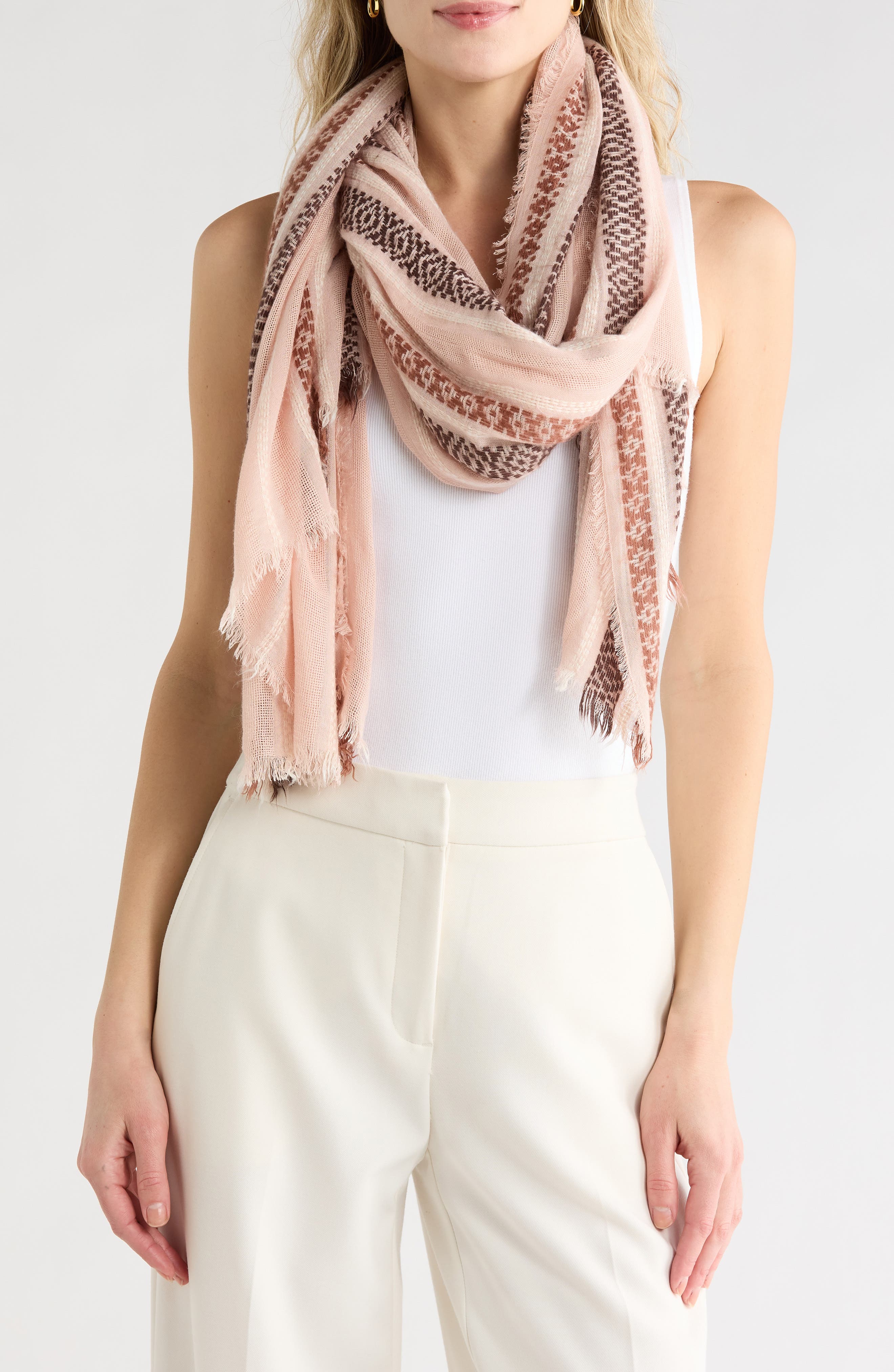 Geometric Stripe Scarf
