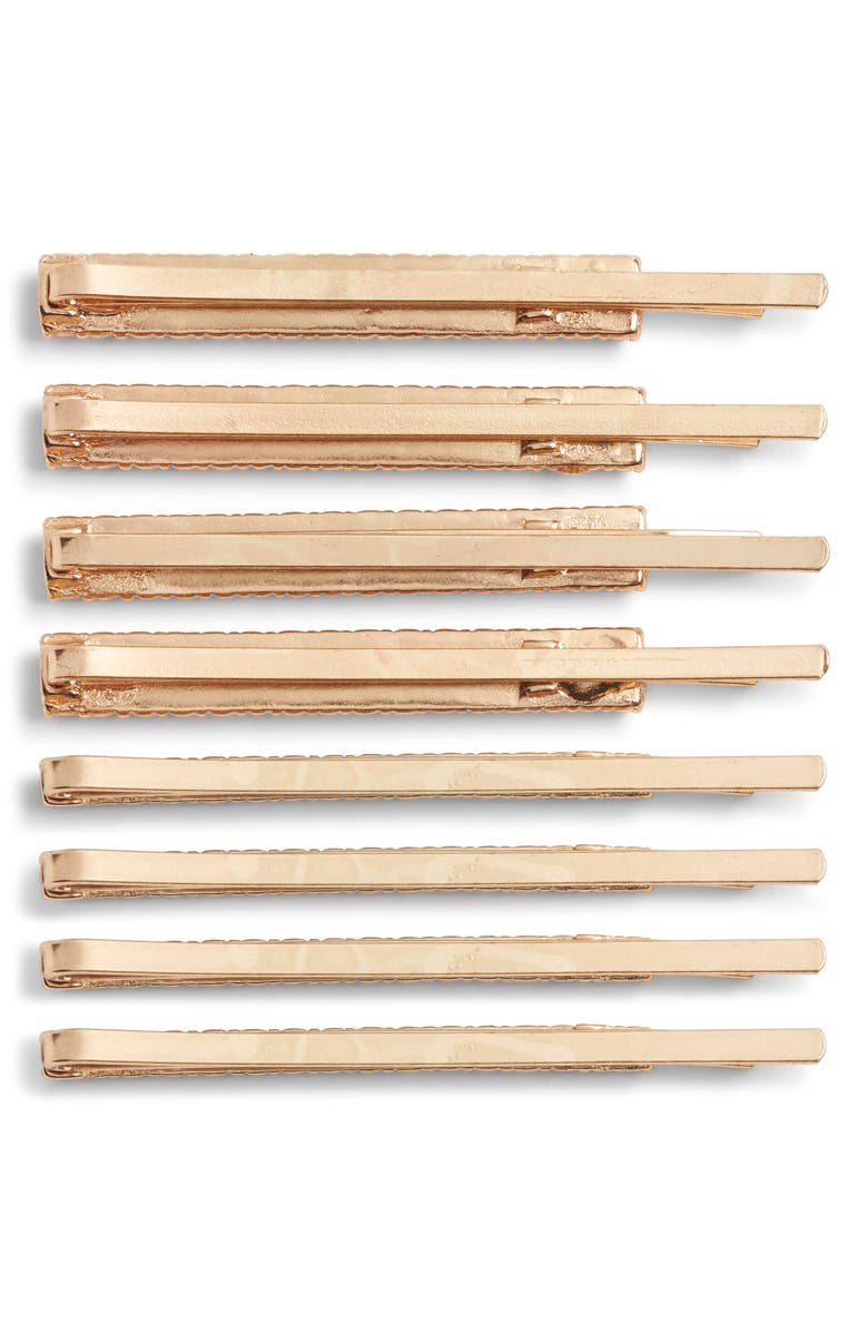 BP. x Claudia Sulewski Set of 8 Crystal Hair Clips, Alternate, color, 