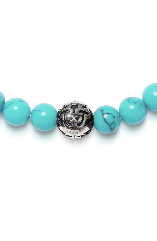 Nialaya Turquoise Wristband Bracelet In Gray