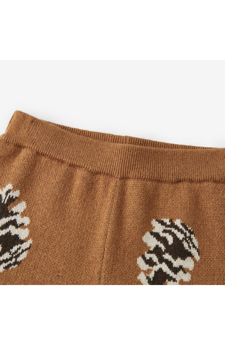 Milkbarn Knitted Sweatpants, Alternate, color, Pinecone & Hedgehog