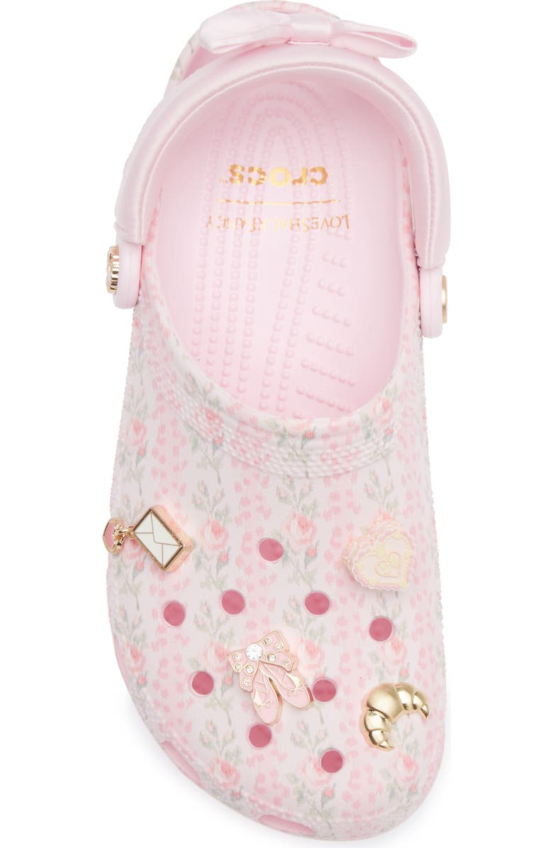 CROCS x LoveShackFancy Floral Classic Clog, Alternate, color, Pink Milk