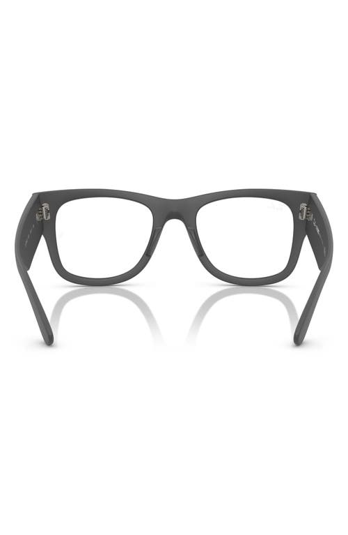 Ray Ban Ray-ban 52mm Square Optical Glasses In Grey