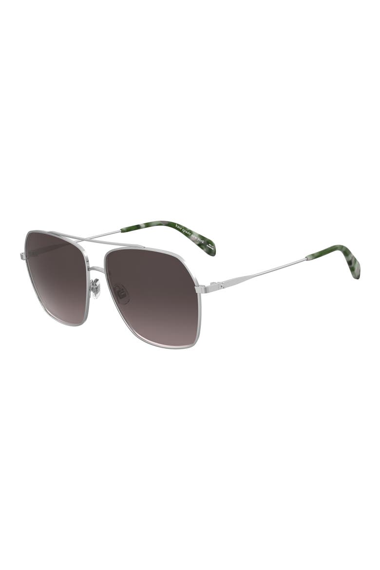 adley 59mm gradient square sunglasses, Alternate, color, PALLADIUM/ PINK