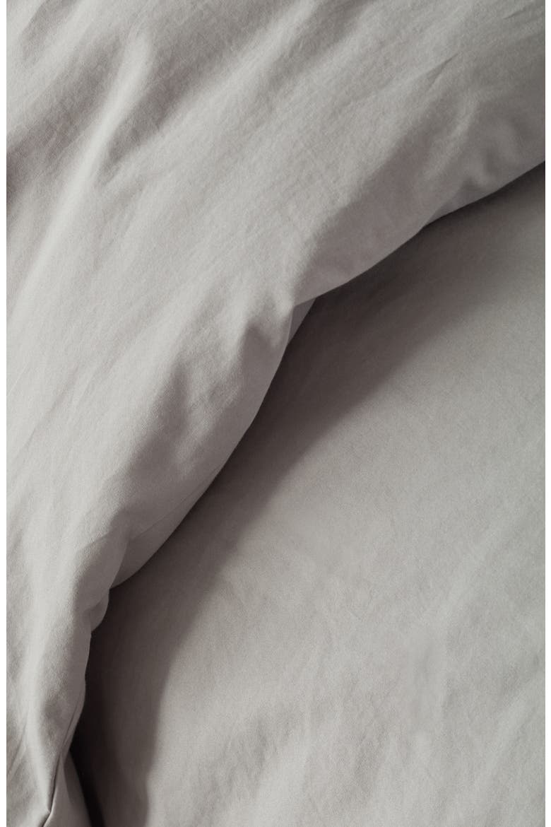 Organic Cotton Percale Duvet Cover & Shams Set, Alternate, color, GREY GRIFFIN