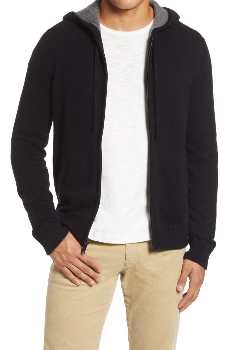 Vince Regular Fit Zip Cashmere Hoodie, Main, color, 