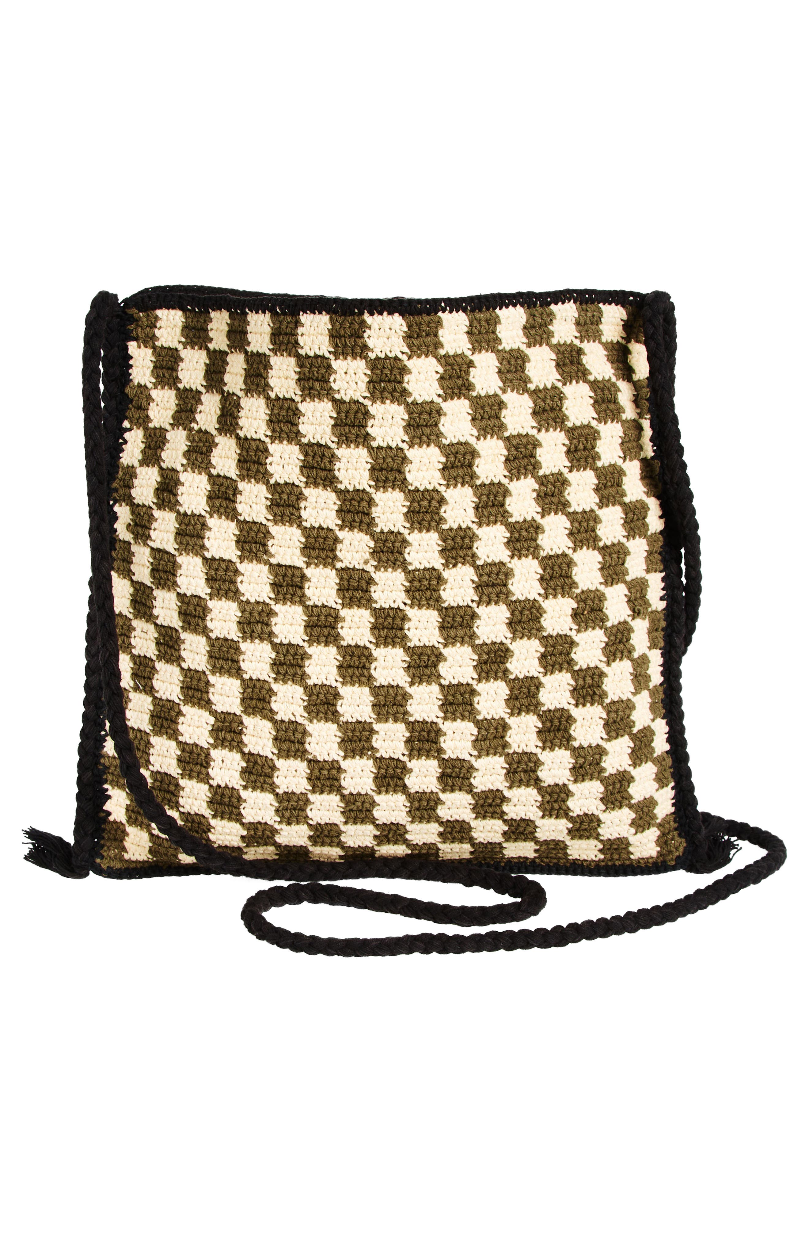 Story mfg. Stash Organic Cotton Crochet Crossbody Bag, Alternate, color, 