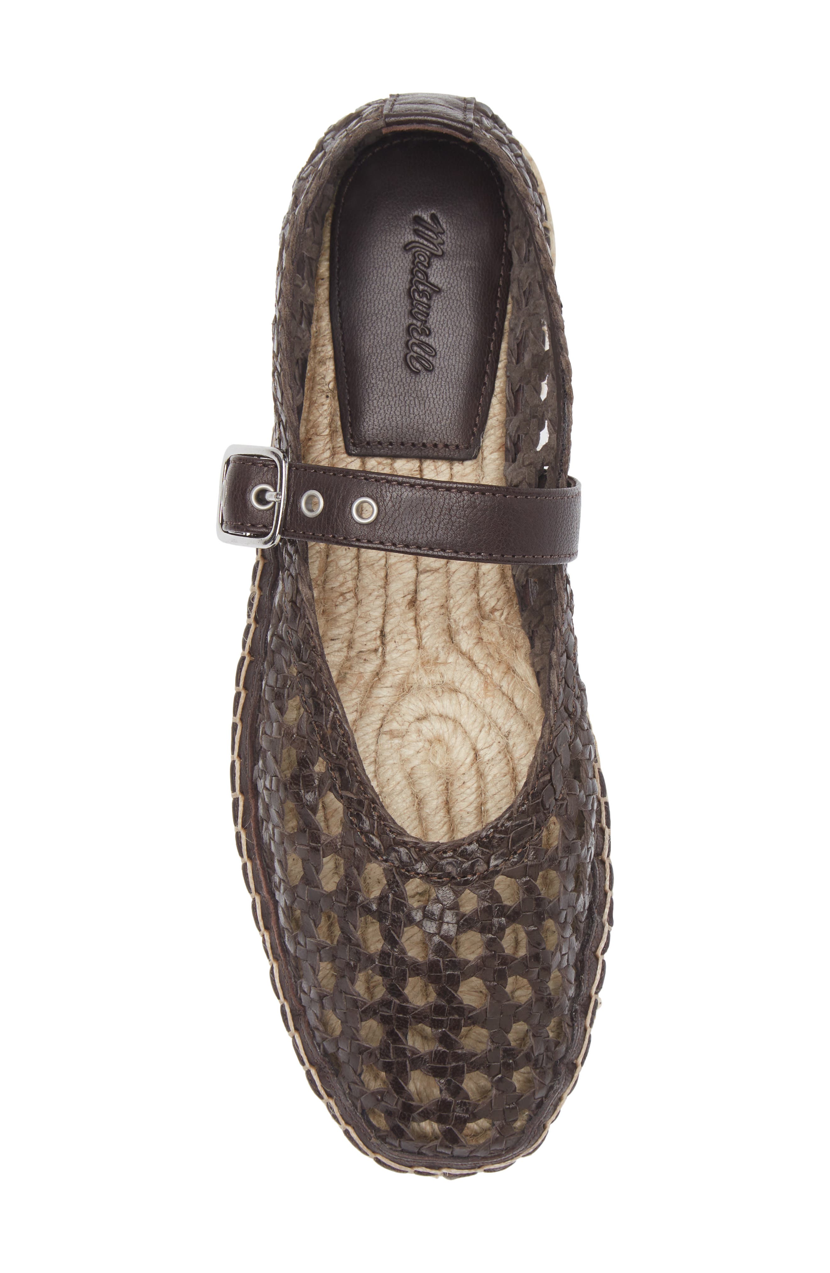 Madewell The Remy Espadrille Mary Jane Flat, Alternate, color, Dark Carob