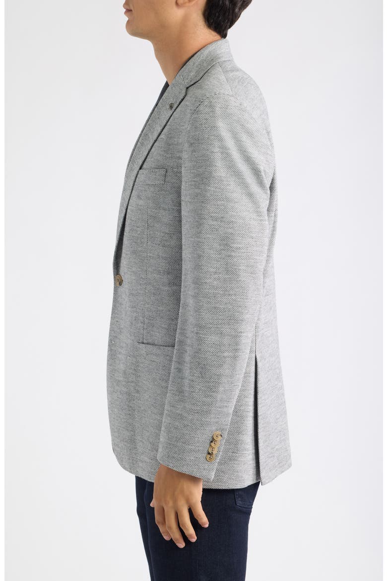 Hampton Textured Wool Blend Mélange Comfortwear Sport Coat, Alternate, color, LIGHT GREY