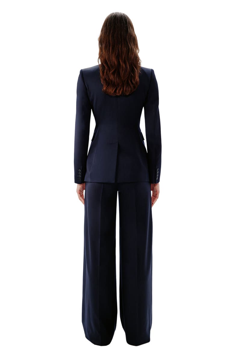 Another Tomorrow SEAMED WAIST JACKET, Alternate, color, Navy