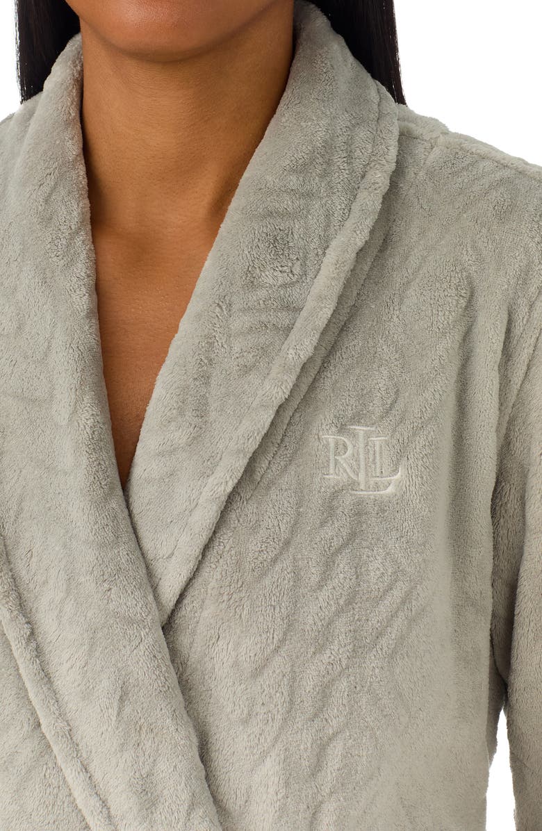 Lauren Ralph Lauren Cable Jacquard Long Robe, Alternate, color, 