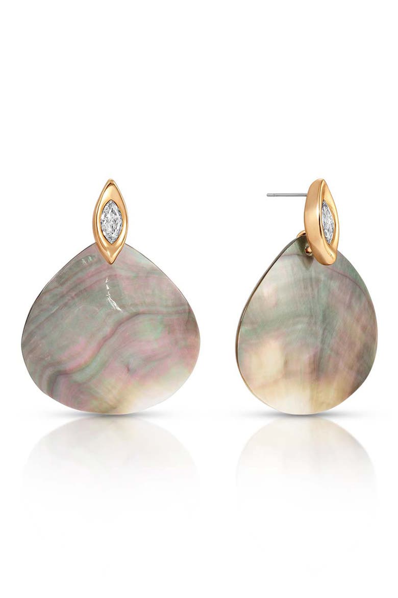 Shell Statement Drop Earrings, Main, color, GOLD