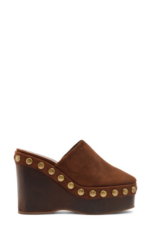 Schutz Sierra Platform Wedge Mule In Brown