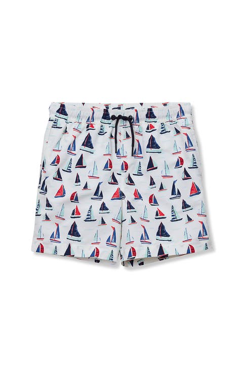 Boys Print Swim Trunks