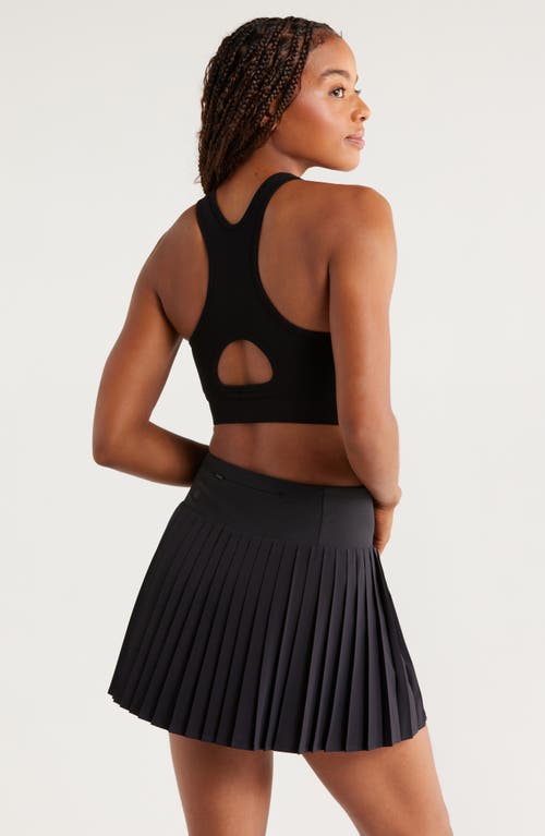 Zella Racerback Seamless Sports Bra In Black