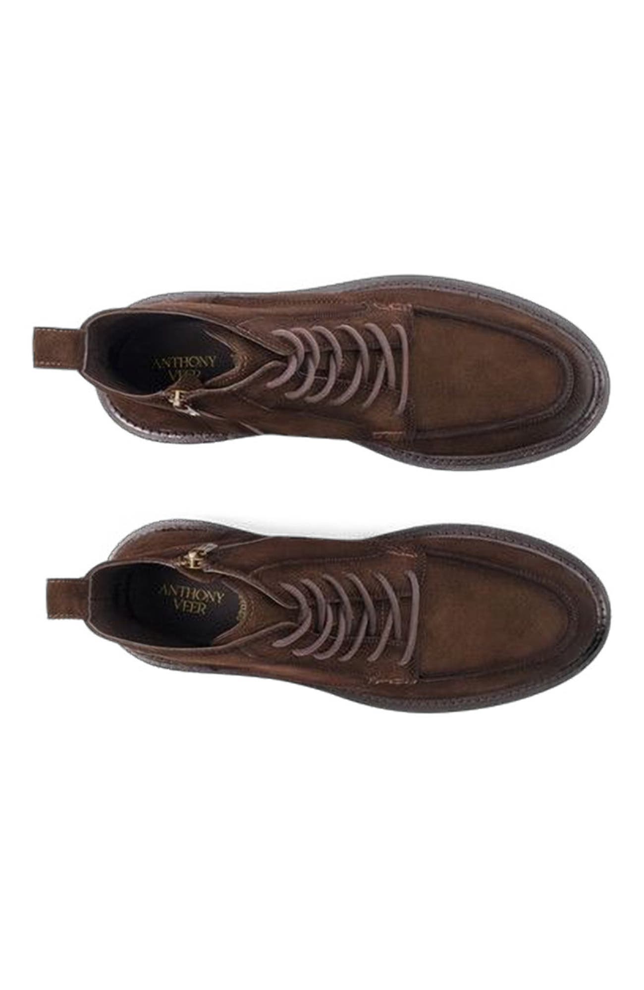 Anthony Veer Everest Moc Boot, Alternate, color, Dark Brown Suede