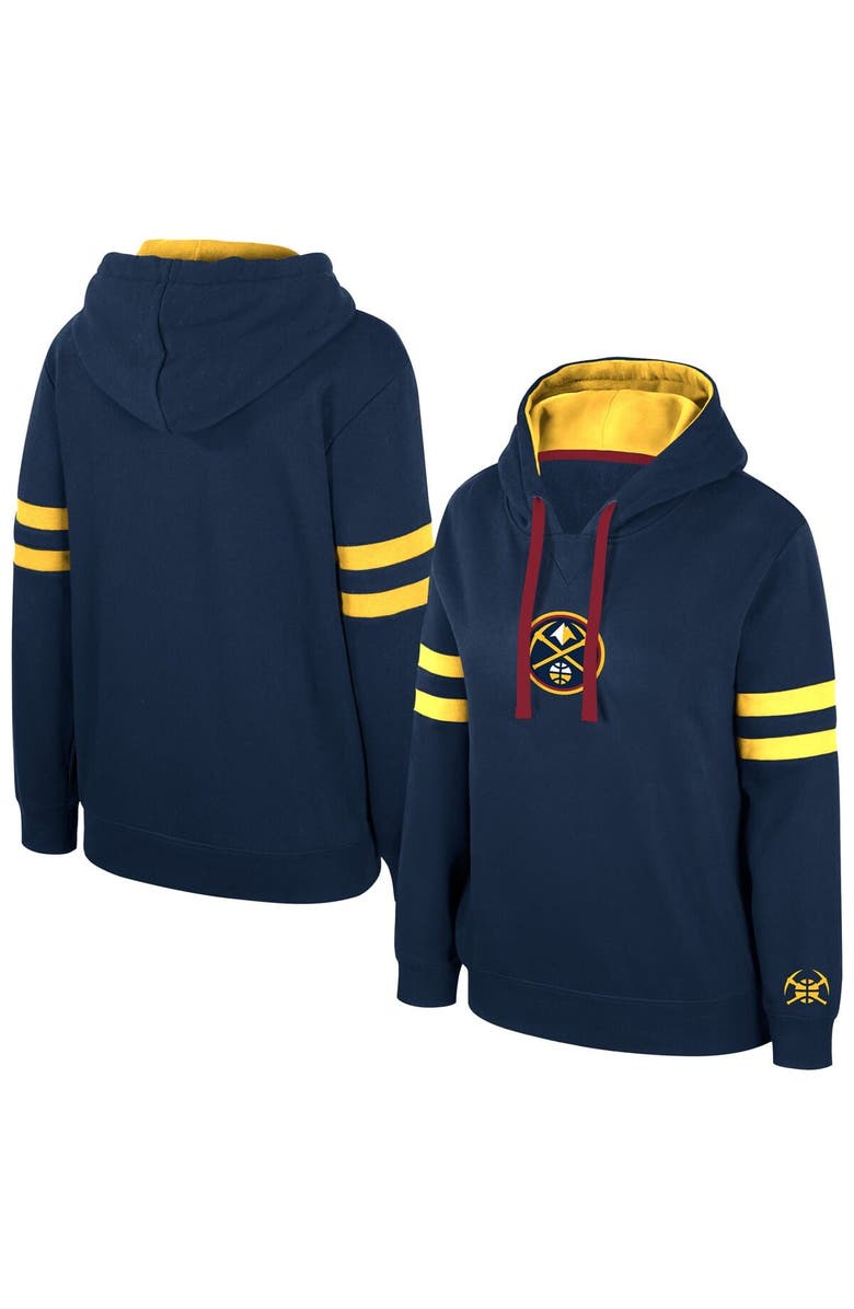 Stadium Essentials Women's Stadium Essentials Navy Denver Nuggets Road Game Pullover Hoodie, Main, color, Navy