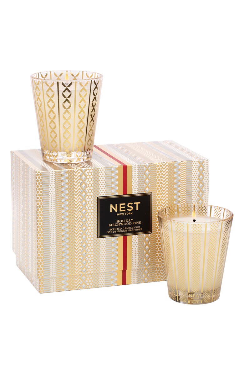 NEST New York New York Holiday & Birchwood Pine Scented Candle Set, Main, color,