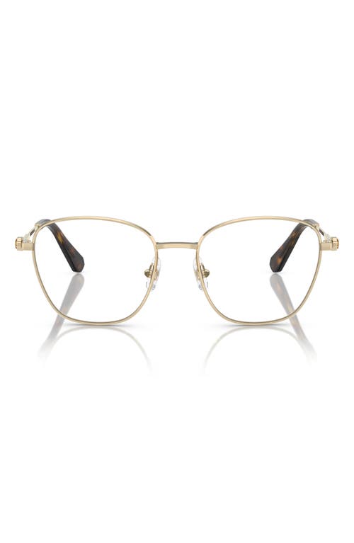 Swarovski 52mm Square Optical Glasses in Pale Gold 