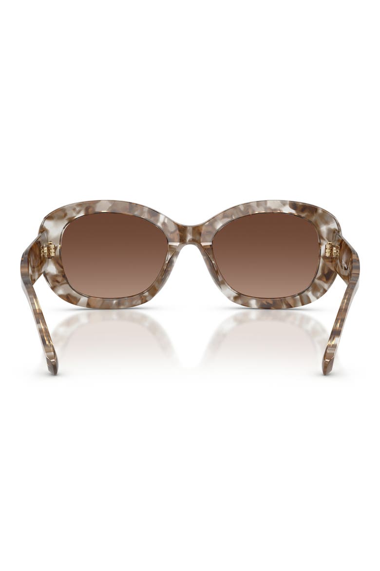 52mm Polarized Oval Sunglasses, Alternate, color, TRANSPARENT BROWN TORTOISE