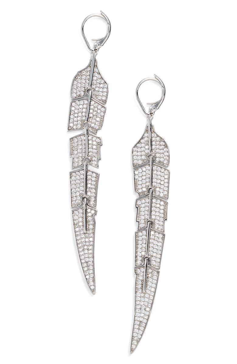 Melinda Maria Feather Drop Earrings, Main, color,