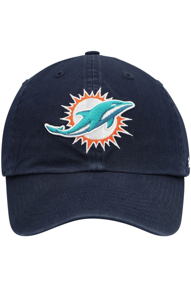 Men's '47 Navy Miami Dolphins Clean Up Alternate Adjustable Hat, Alternate, color, NAVY
