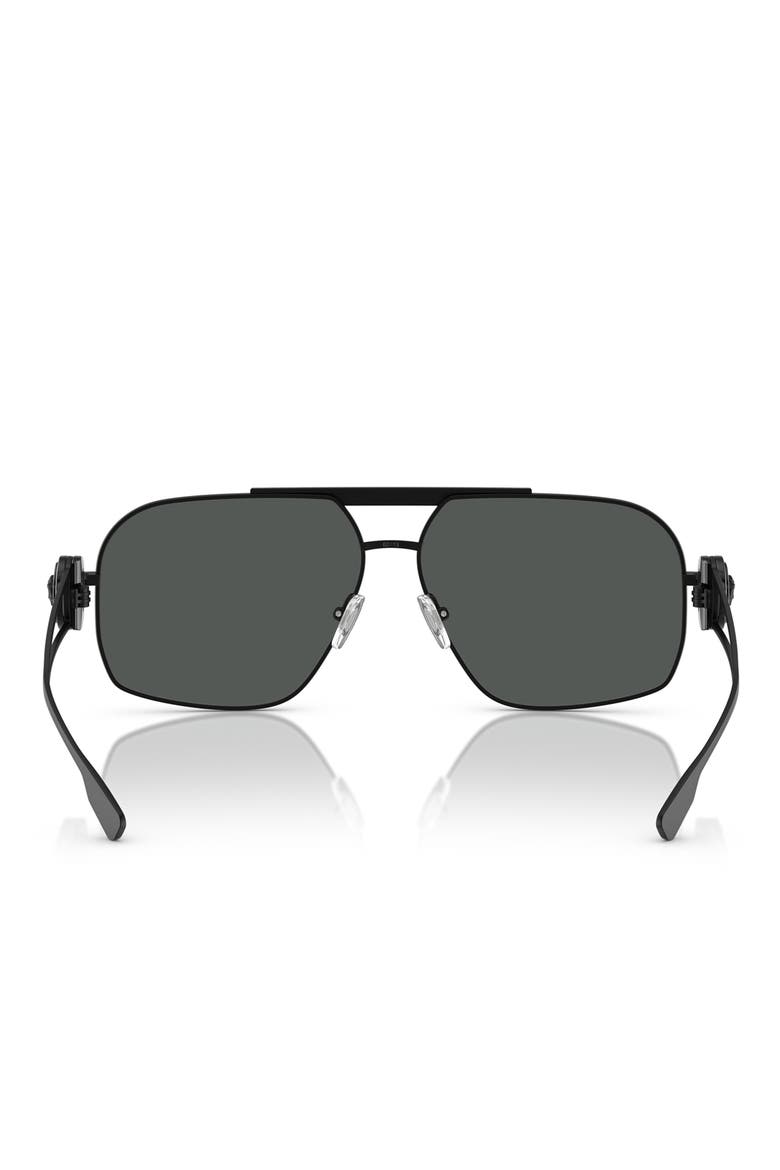 62mm Medusa Medallion Oval Sunglasses, Alternate, color, MATTE BLACK