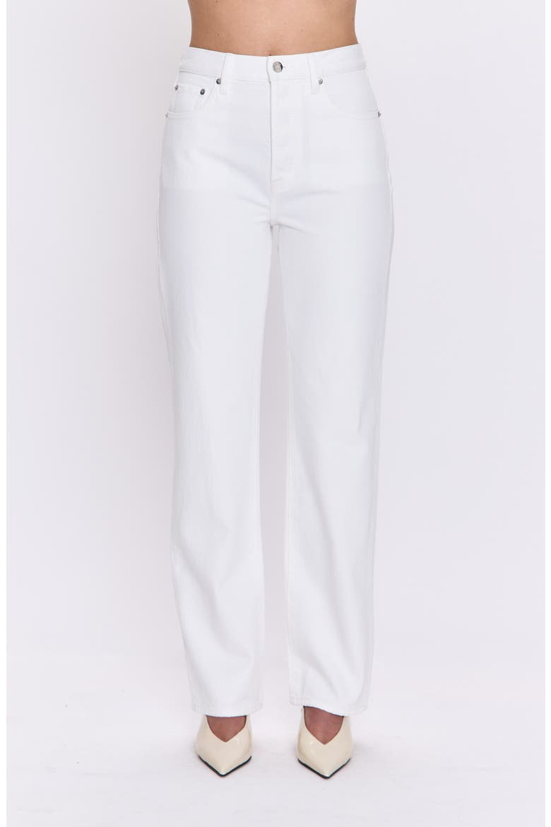 Cassie High Rise Straight Leg Jeans, Main, color, PAPER WHITE