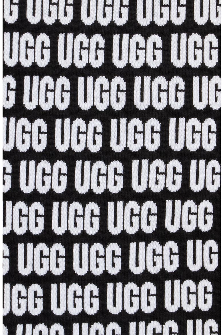 Logo Knit Scarf, Alternate, color, BLACK