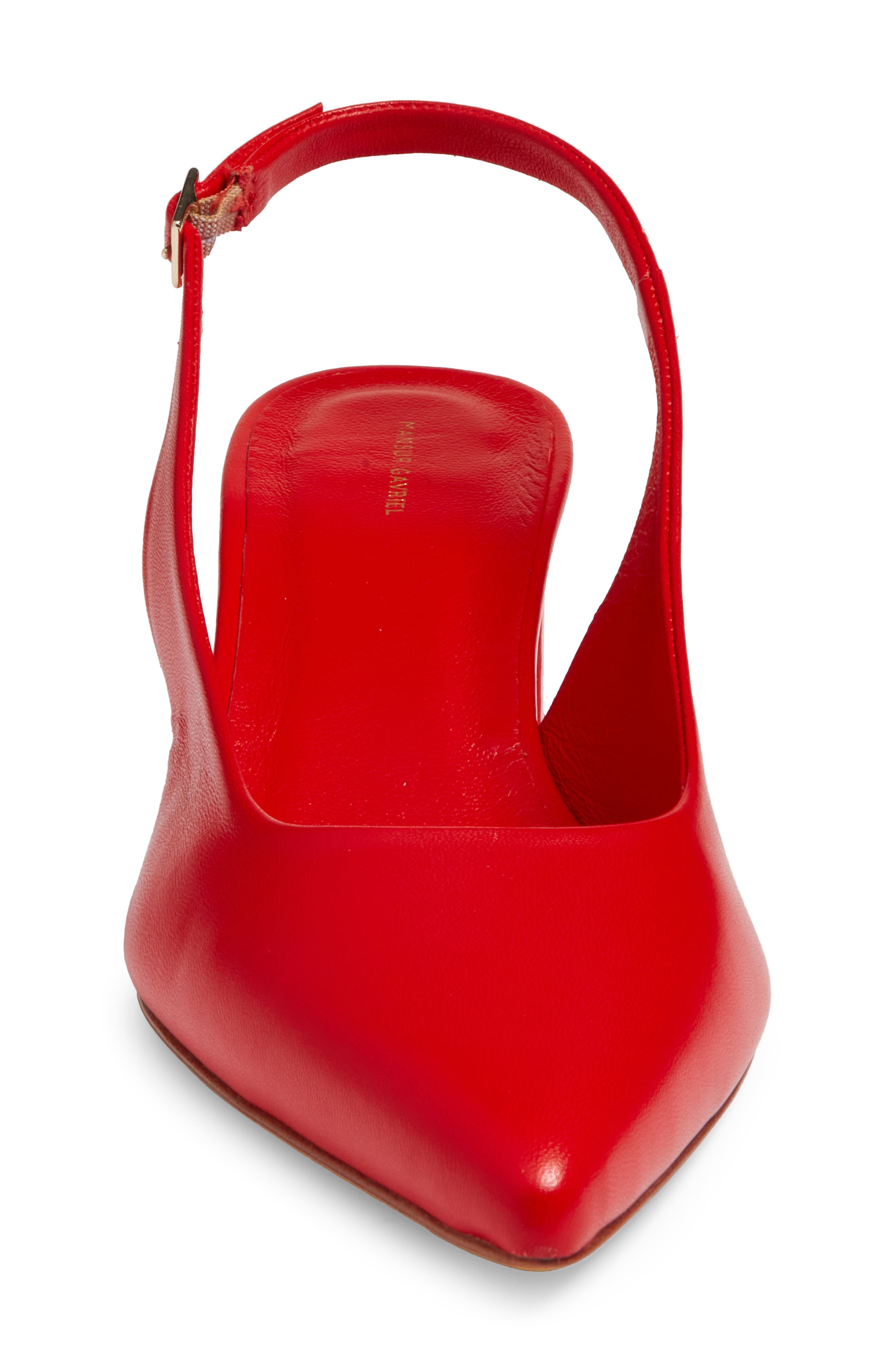 Pointed Toe Slingback Pump, Alternate, color, POPPY