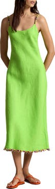 Polo Ralph Lauren Bead Detail Linen Slipdress