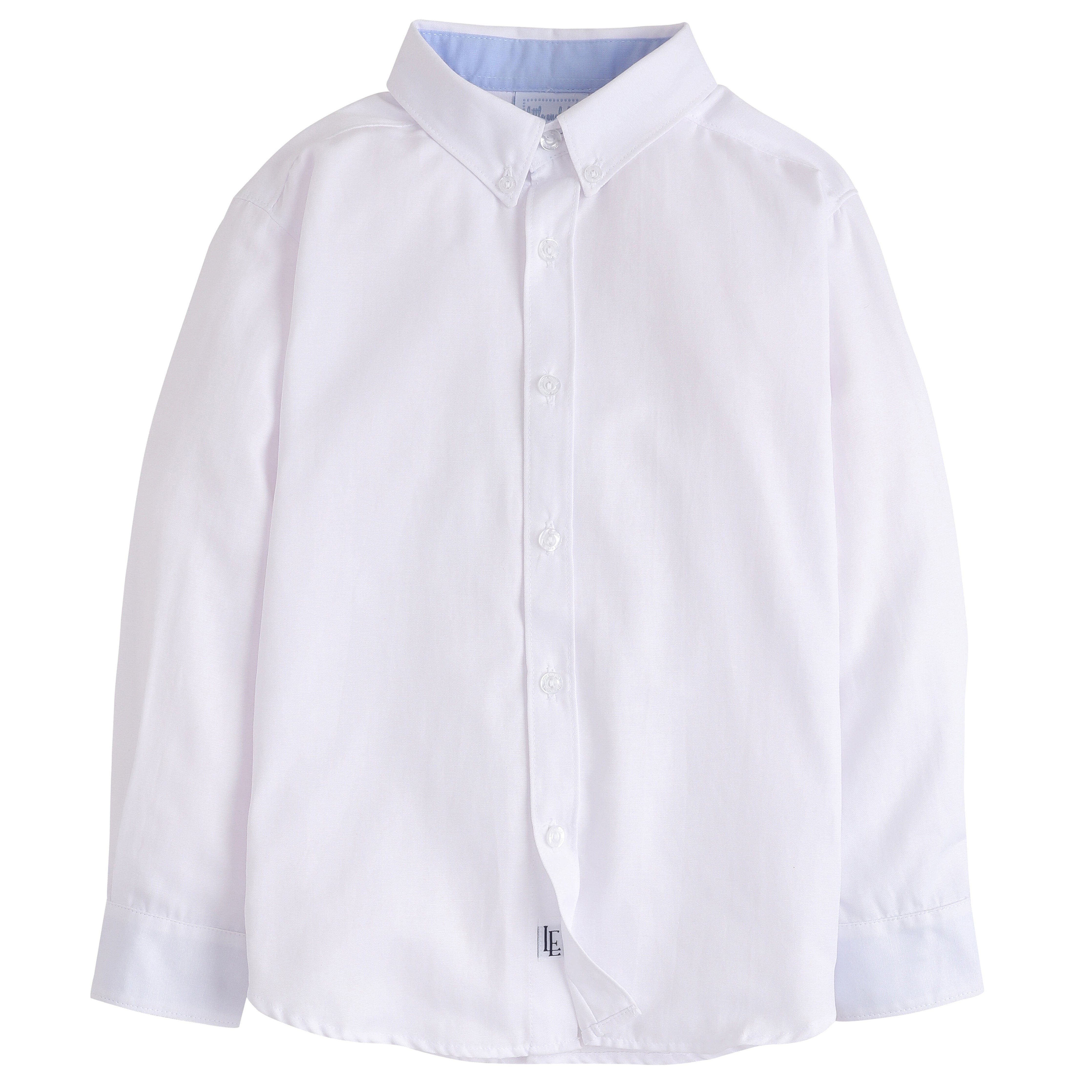 Little English Kids' Oxford Button Down Shirt in White Oxford 