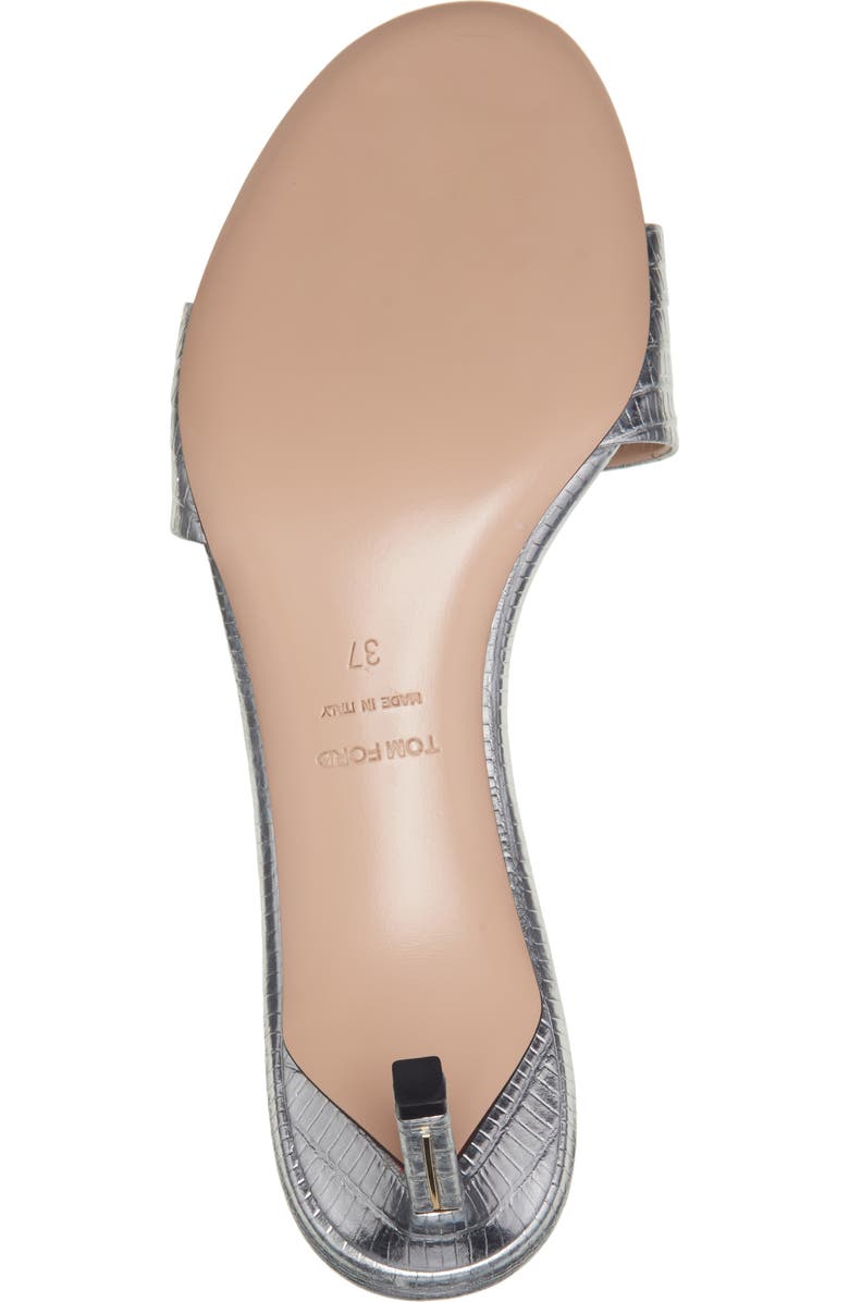 TOM FORD Python Embossed Slide Sandal, Alternate, color, Silver