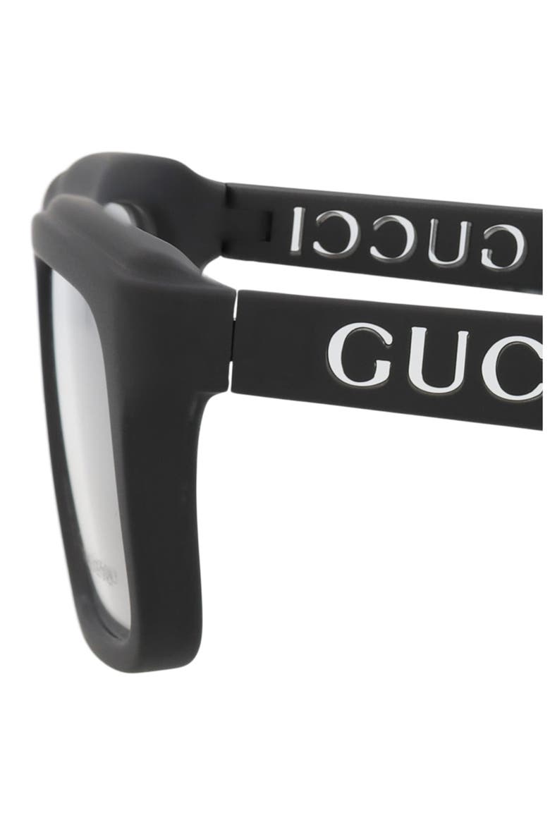 54mm Rectangle Optical Glasses, Alternate, color, BLACK BLACK TRANSPARENT