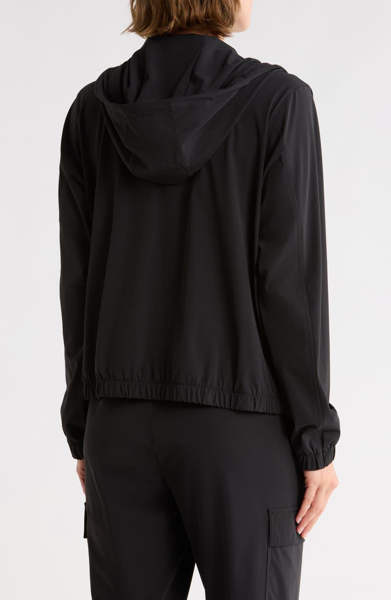 90 DEGREE BY REFLEX Warp Full Zip Hoodie, Alternate, color, Black