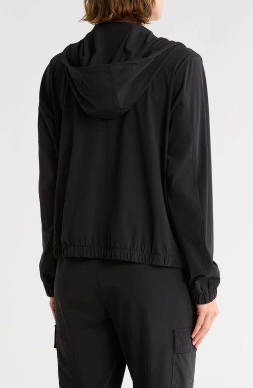 90 Degree By Reflex Warp Full Zip Hoodie In Black