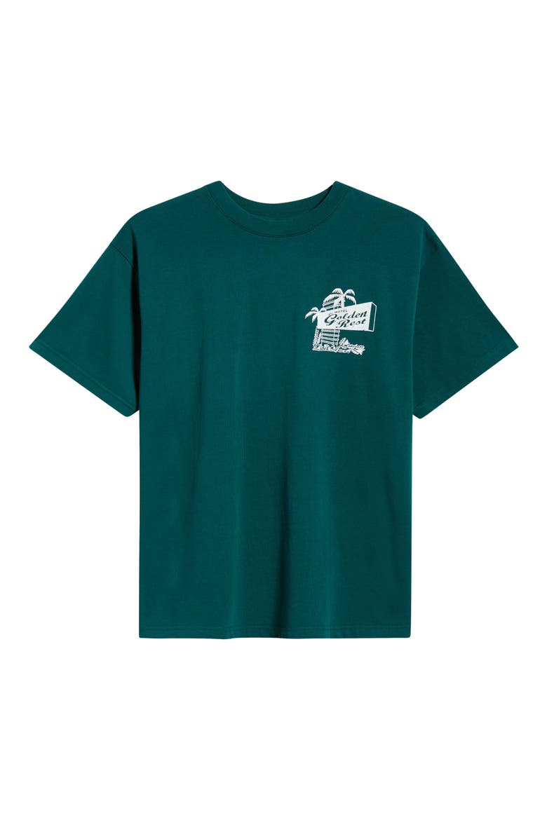 NPL Motel Golden Rest Graphic T-Shirt, Alternate, color, WASHED GREEN