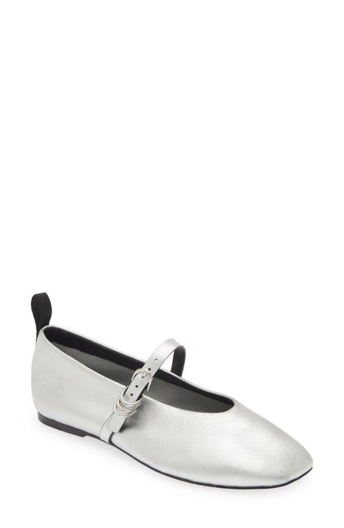 Rag & Bone Spire Mary Jane Flat In Silver