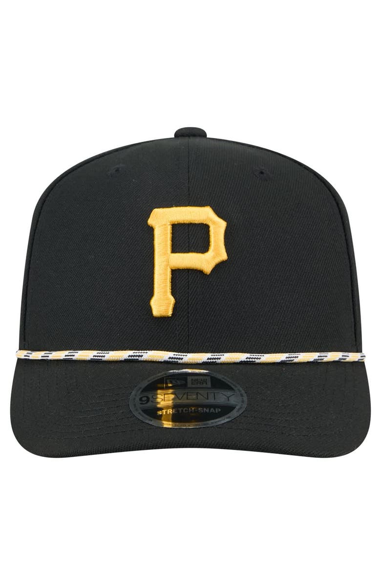 New Era Men's New Era Black Pittsburgh Pirates Multi-Rope 9SEVENTY Stretch-Snap Hat, Alternate, color, Black
