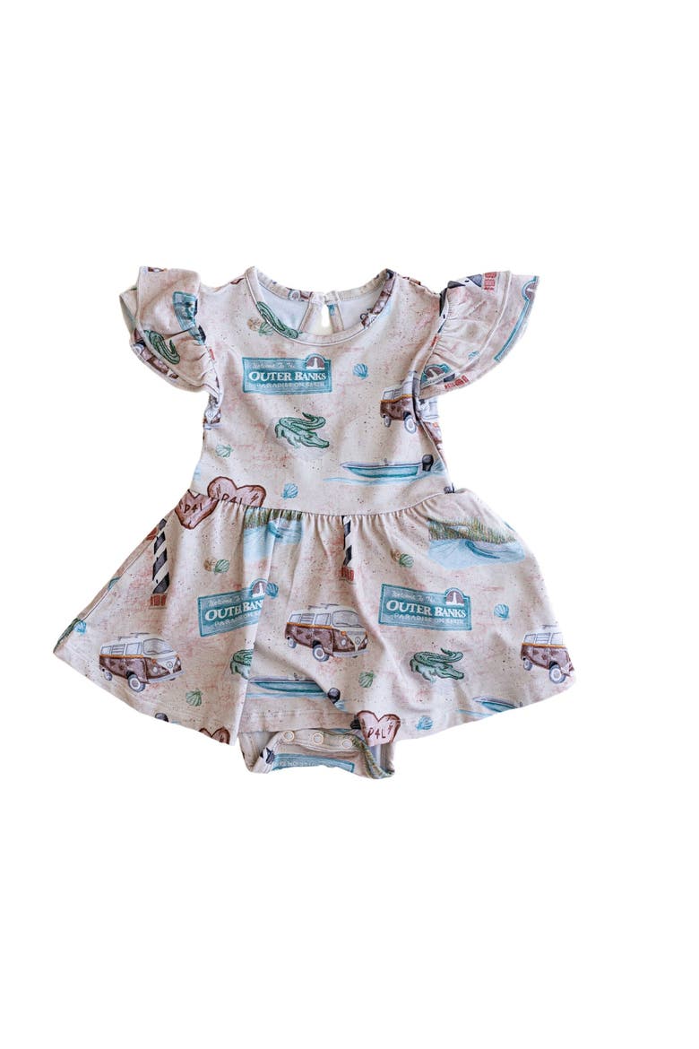 Baby Girl's Outer Banks Twirl Dress, Main, color, Brown