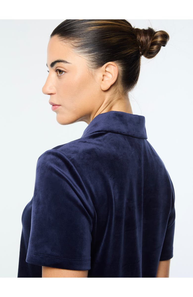 Sergio Tacchini Adele Velour Polo, Alternate, color, Maritime Blue