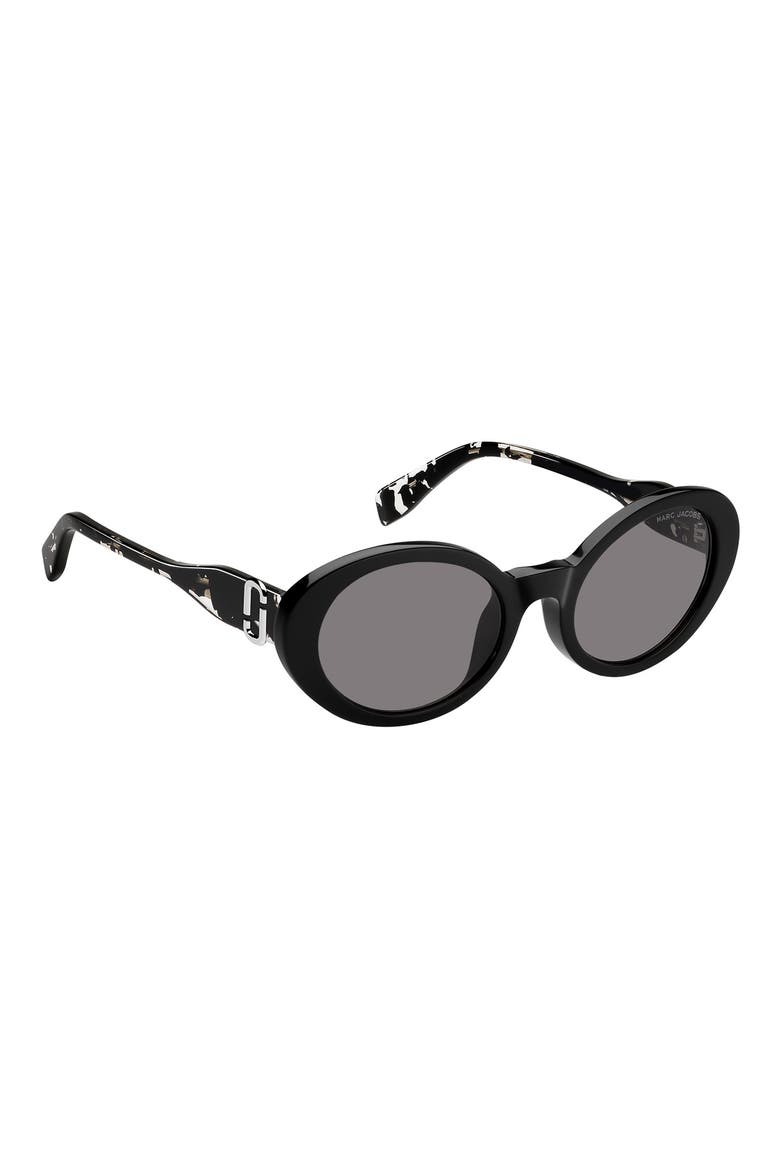 MARC 792/F/S 53mm Oval Sunglasses, Alternate, color, BLACK HAVANA