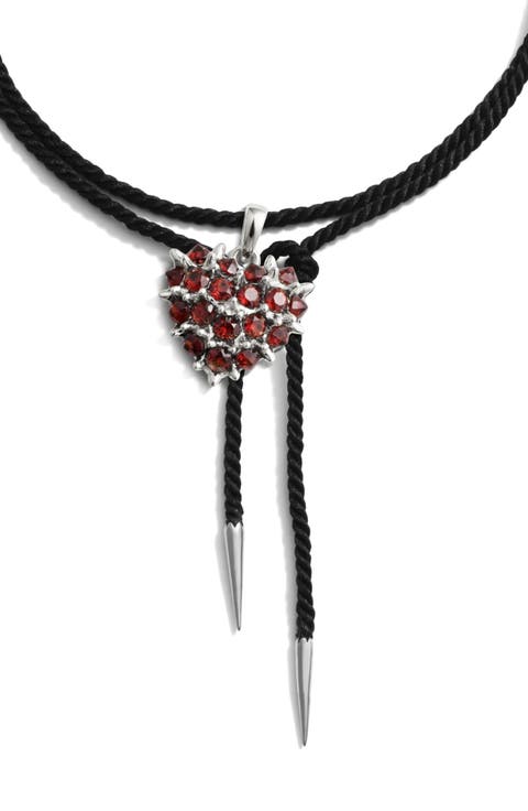 Spiked Heart Locket Choker