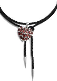 Awe Inspired Spiked Heart Locket Choker
