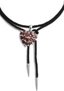 Awe Inspired Spiked Heart Locket Choker