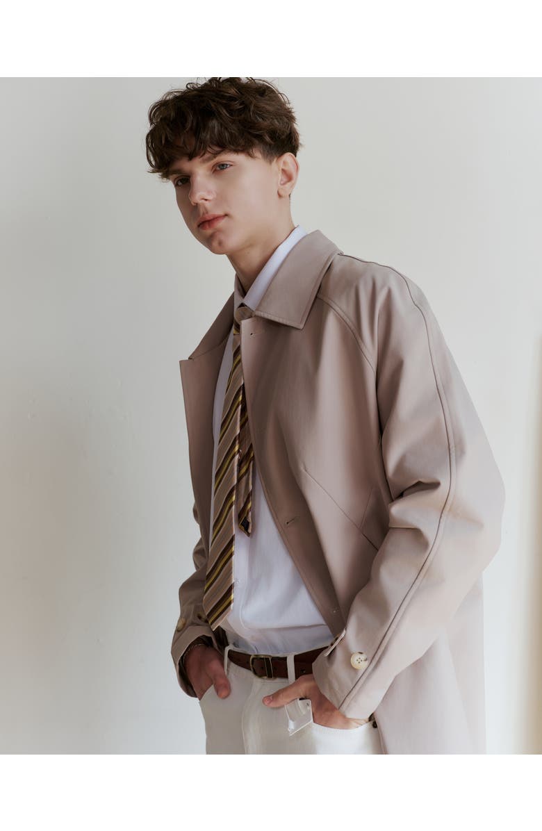 Knottery & Co Balanced Striped Silk Jacquard Tie, Alternate, color, Camel