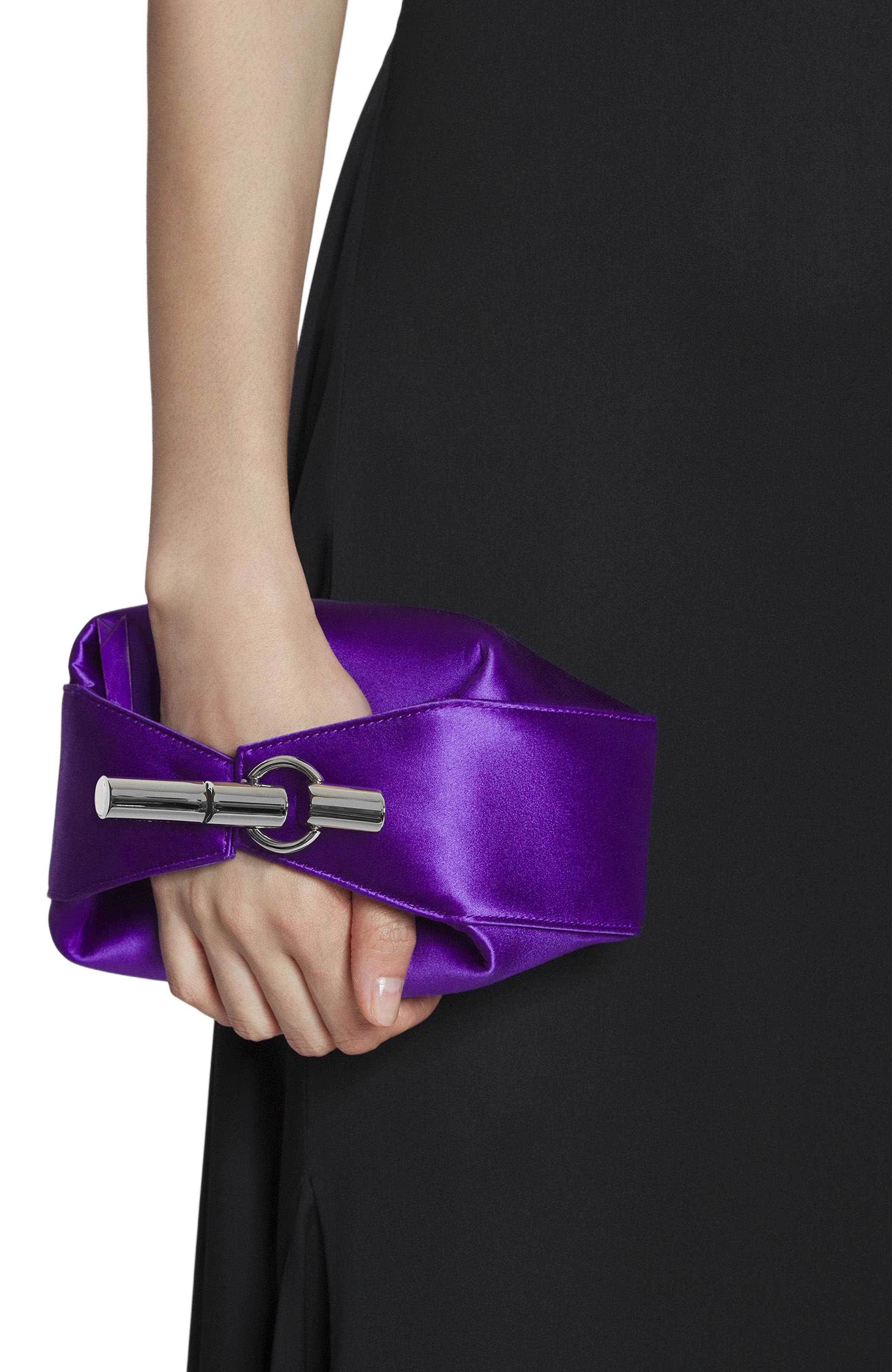 Lanvin Haute Séquence Satin Clutch Bag, Alternate, color, 