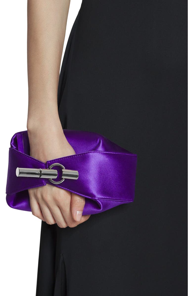 Lanvin Haute Séquence Satin Clutch Bag, Alternate, color,
